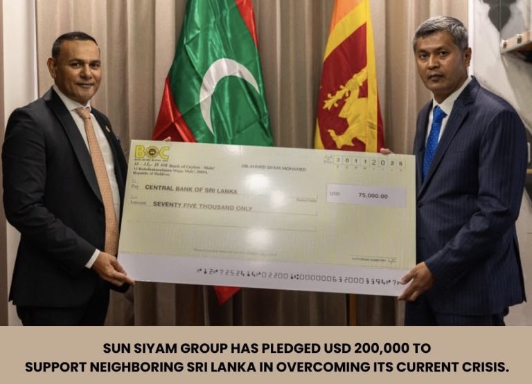 ސަން ސިޔާމް ގްރޫޕުން ސްރީލަންކާއަށް އެހީވުމަށް 200،000 ޑޮލަރުގެ އެހީއެއް ވެދިނުމަށް ވައުދުވެއްޖެ