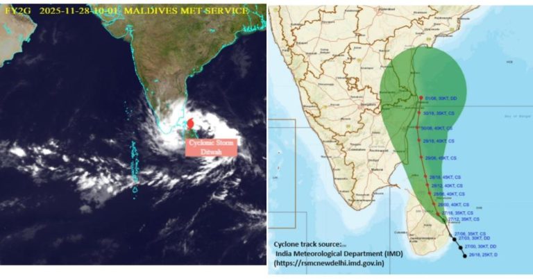 ތޫފާން “ޑިޓުވާ”ގެ މިސްރާބު ރާއްޖެއާ ދުރަށް، މޫސުން އަލިވާން ފަށާނީ އަންގާރަ ދުހުން ފެށިގެން: މެޓް