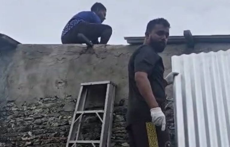 ވިއްސާރައިގައި ގެއްލުން ލިބުނު ގެއެއްގެ ފުރާޅު، ފުލުހުން މަރާމާތުކޮށްދީފި