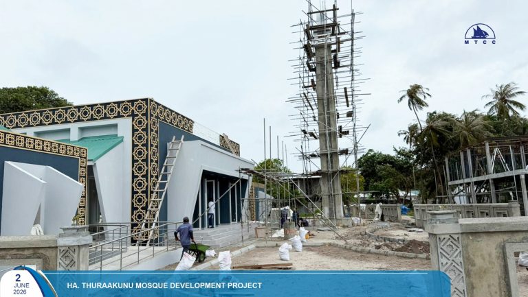 ތުރާކުނުގައި ބިނާކުރާ އައު މިސްކިތުގެ 88 އިންސައްތަ މަސައްކަތް ނިންމައިފި