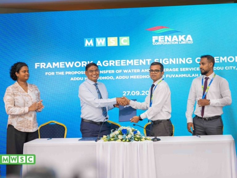 އައްޑޫ އަދި ފުވައްމުލަކު ސިޓީގެ ފެނާއި ނަރުދަމާ މަސައްކަތް އެމްޑަބްލިއުއެސްސީއަށް